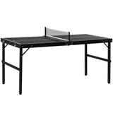 5ft Mini Table Tennis Table, Folding Ping Table with Net and Aluminium Frame, Portable Ping T3398P425043
