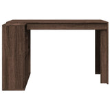 Office Desk Brown Oak 123.5x73.5x75 cm Engineered Wood 847988