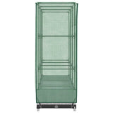 Raised Bed with Greenhouse Cover Rattan Look 120x40x123 cm 4015839