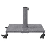 Outdoor Umbrella Base Dark grey wood look 45 x 45 x 31 cm Steel 42009948