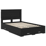 Bed Frame with Drawer with Headboard Manual Engineered Wood 3410327