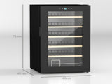 24 Bottle Wine Fridge, 65 Litre Capacity, 43cm Freestanding Wine Cooler Fridge with Glass Door, LED T3398P344474