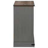 Sideboard HALDEN with Sliding Door Grey 80x40x80 cm Solid Wood 4018423