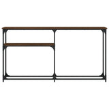 Console Table Brown Oak 145x22.5x75 cm Engineered Wood 834099
