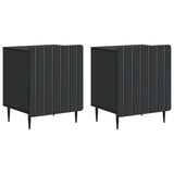 Bedside Cabinet 2 pcs Black 43 x 34.5 x 52 cm Engineered Wood 894338