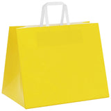 Paper Bags 250 pcs with Handles Yellow 32x22x24 cm 4102015