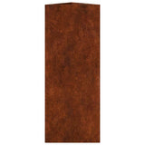 Garden Planters 2 pcs Triangular 30x26x75 cm Weathering Steel 851156