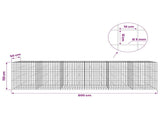 Gabion with 5 mm Wire and 10x10 cm Mesh 600x50x150 cm 3465246