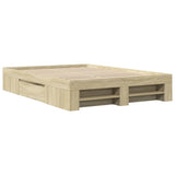 Bed Frame without Mattress Sonoma Oak 120x200 cm Engineered Wood 3295480