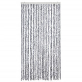 Fly Curtain White and Grey 100x230 cm Chenille 377376