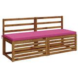 2-Piece Bench Cushions SOEST 2 pcs 100% Polyester Pink 949477