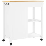 Kitchen Trolley MONZA 84x40x88.5 cm Solid Wood Pine 376117