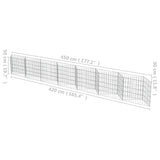 ZNTS Gabion Wall Galvanised Steel 450x30x50 cm 143572