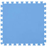Pool Ground Mat 16 pcs 235 cm Round EVA Foam Blue 42042635