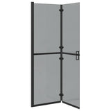 Walk-In Shower Wall Folding Black 120 x 6.5 x 190 cm 42017968