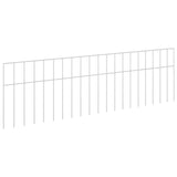 Garden Fence Panel 24 pcs Galvanised Steel Silver 42042941