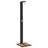 Outdoor Shower Black 50x55x224 cm Poly Rattan and Acacia Wood 368206