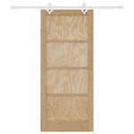 Sliding Door Manual Natural and white 86 x 198.5 cm 3333566
