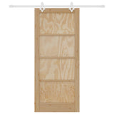 Sliding Door Manual Natural and white 86 x 198.5 cm 3333566