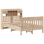 ZNTS Bed Frame without Mattress 120x200 cm Solid Wood Pine 3323263