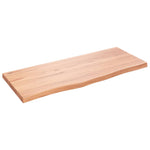 Table Top Light Brown 100x40x cm Treated Solid Wood Oak 3156363