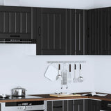 Kitchen Wall Cabinet Lucca Black Engineered Wood 853799