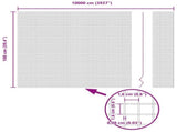 Welded Wire Fence with Post 100 x 1 m PVC-Coated Steel Green 3336545