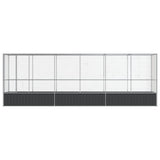 Aviary with Extension Silver 626.5x107x212 cm Steel 3214268