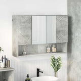 Mirror Cabinet Concrete Grey 80 x 17 x 55 cm Engineered Wood 883357