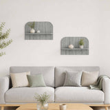 Wall Shelf 2 pcs Grey Sonoma 60 x 13.5 x 37.5 cm 8014947