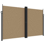 ZNTS Retractable Side Awning Taupe 200x1000 cm 4004769