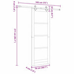 Sliding Door Manual Natural and white 78 x 211 cm 3333556