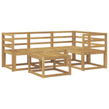 Outdoor Sofa Set 5 pcs White 59 x 59 x 37 cm Solid Acacia Wood 3387578
