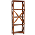 Bookshelf Solid Acacia Wood Honey Finish 60x30x160 cm 245646