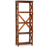 Bookshelf Solid Acacia Wood Honey Finish 60x30x160 cm 245646