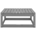 ZNTS 11 Piece Garden Lounge Set Grey Solid Pinewood 3075801