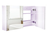 Double Door Wall Mounted Glass Mirror Cabinet Modern Storage Unit Bathroom Shelf Organiser T3398P344553