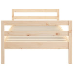 ZNTS Bed Frame without Mattress 80x200 cm Solid Wood Pine 821629