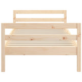 ZNTS Bed Frame without Mattress 80x200 cm Solid Wood Pine 821629