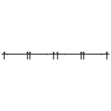 Sliding Door Hardware Kit 400 cm Steel Black 3295804