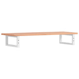 Basin Shelf Wall Mounted Steel and Solid Wood Oak 3302568