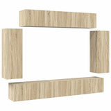 6 Piece TV Cabinet Set Sonoma Oak Engineered Wood 3079014