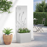 Garden Privacy Screen Silver 50 x 140 cm Galvanised steel 876432
