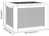 Garden Storage Box Black 55.5x43x53 cm Polypropylene 364178