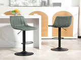 Set of Two Retro Tub Bar Stools - Green T3398P344135