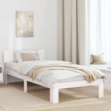 Bed Frame with Headboard White 80 x 200 cm Solid Pine Wood 872672