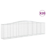 Arched Gabion Baskets 20 pcs 400x50x100/120 cm Galvanised Iron 3145966