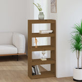 Book Cabinet/Room Divider Honey Brown 60x30x135.5 cm Wood Pine 808171