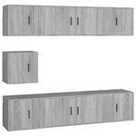 7 Piece TV Cabinet Set Grey Sonoma Engineered Wood 3188668
