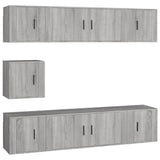 7 Piece TV Cabinet Set Grey Sonoma Engineered Wood 3188668